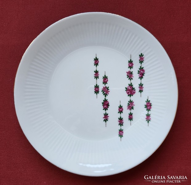 Bareuther Waldsassen Bavaria német porcelán kistányér süteményes tányér rózsa virág mintával