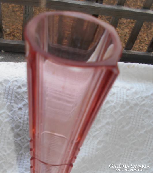 Polished gradient antique glass vase 27 cm