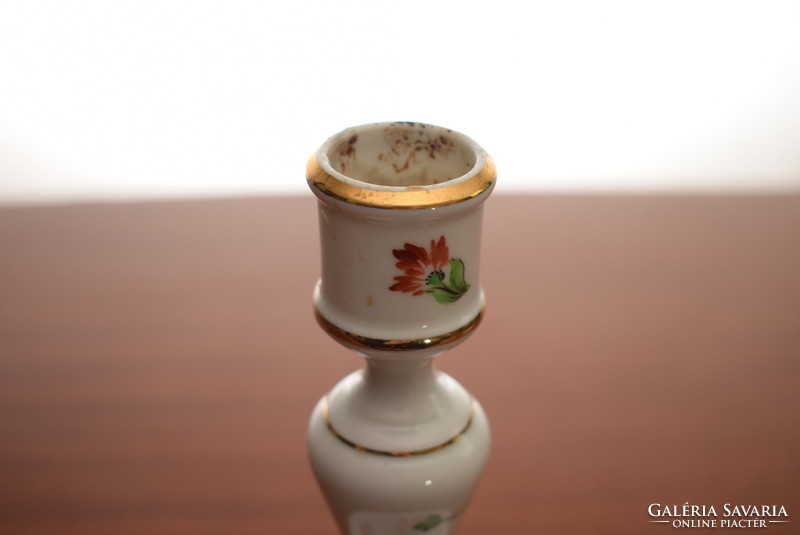 Old porcelain Herend candlestick / retro