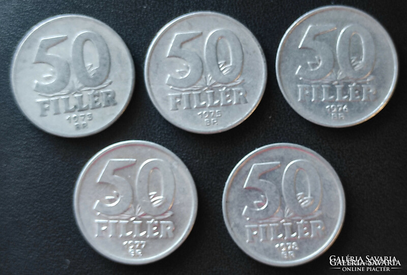 50 Fillér 1975-1978 BP. (4 évszám)