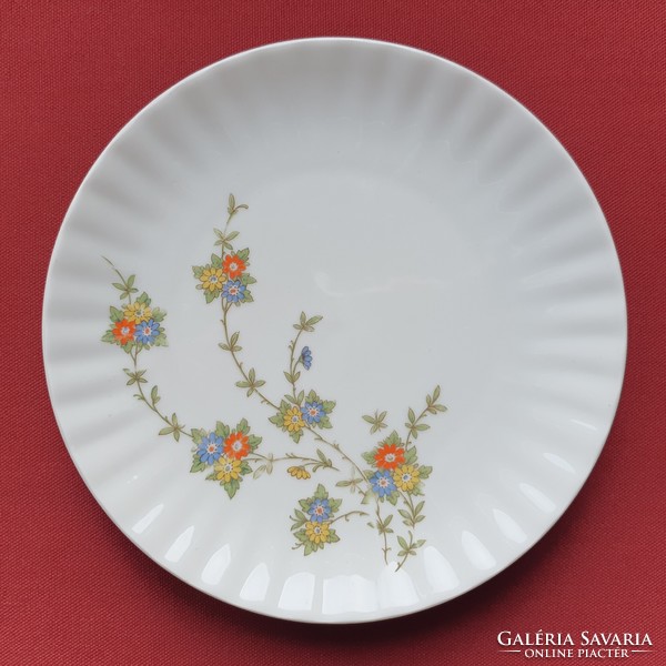 Wunsiedel Bavaria német porcelán kistányér süteményes tányér virág mintával