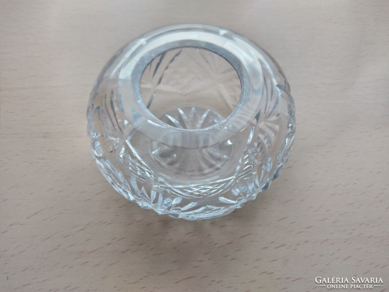 Small crystal ball vase / candle holder