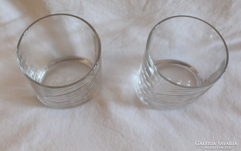 2 Ballantines glass glasses