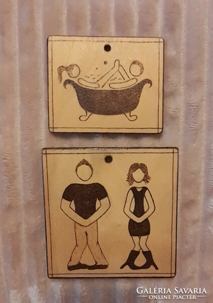 Illemhely (wc, fürdőszoba) jelölő ajtótáblák