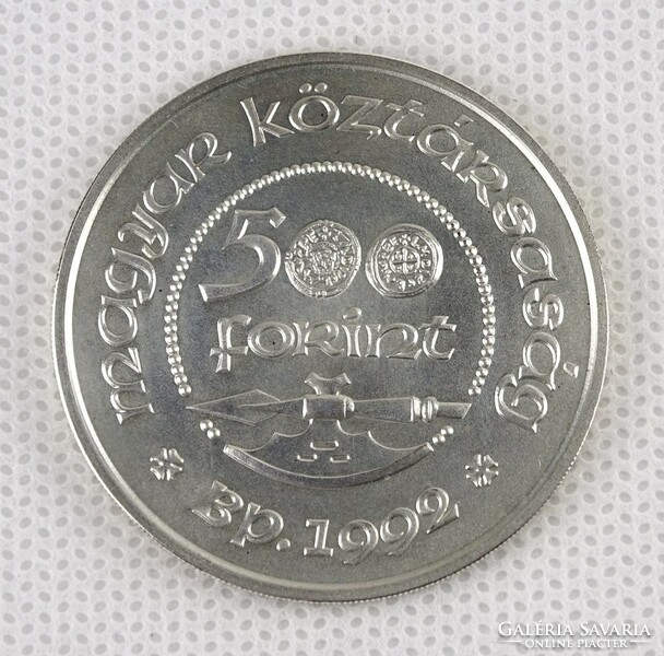 1P932 Lebó Ferenc : 800th Anniversary - i. Inauguration of Saint László silver commemorative medal 500 HUF 1992
