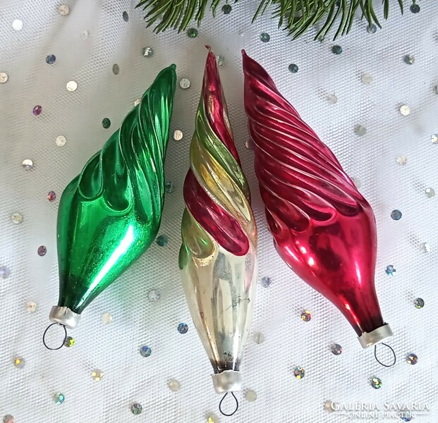 Old icicle Christmas tree ornament 10-11cm