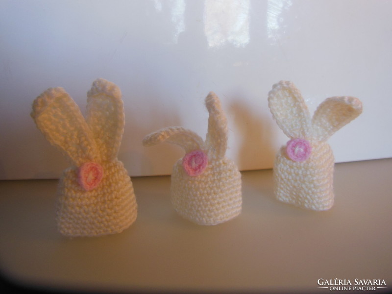 Easter - needlework 3 pcs - egg hat - hand crochet - 11 x 5 cm - Austrian - flawless