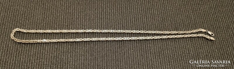 Silver men's necklace (king, Byzantine chain)