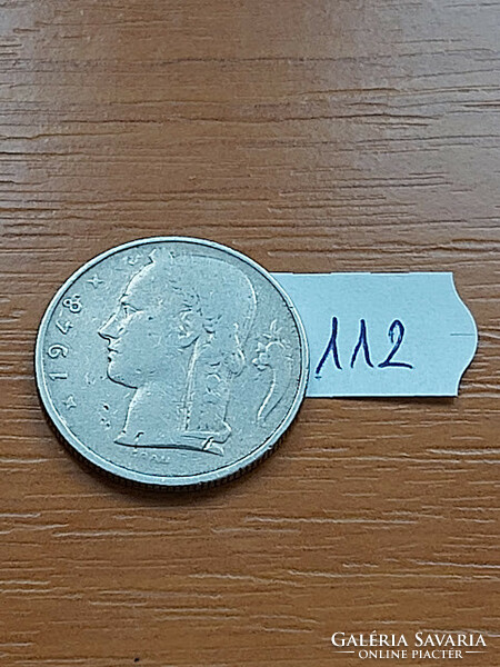 Belgium belgique 5 francs 1948 copper nickel 112