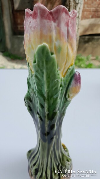 Régi Francia fajansz váza hibátlan szép állapot kb 100-120 éves