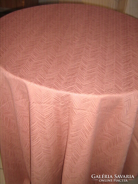 Elegant pale mallow woven tablecloth with a beautiful pattern