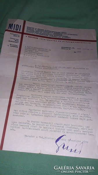 1931. A MIDI - Magyar és Idegenforgalmi Diákinformációs levele - Mechmet Rassid bey a képek szerint
