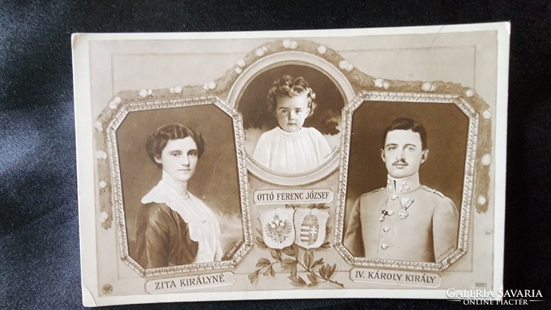1916 UTOLSÓ MAGYAR KIRÁLY IV. KÁROLY + CSALÁD ZITA KIRÁLYNÉ OTTÓ FŐ HERCEG KORABELI FOTÓ - FOTÓLAP