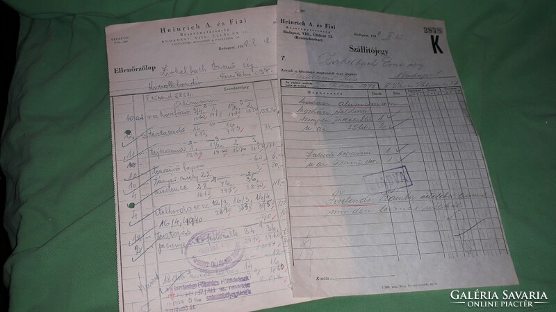 1940 Cc, heinrich a. And his sons r.T. Hardware trade 24 commercial invoices in one according to the pictures