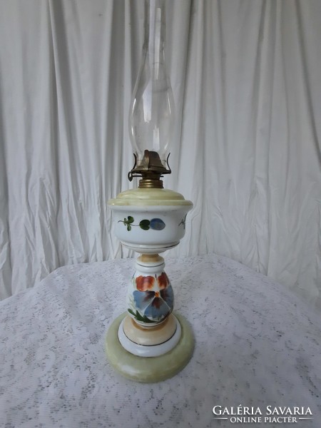 Old broken glass lamp