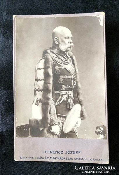 Ferenc József király MAGYAR HUSZÁR UNIFORMIS eredeti JELZETT FOTÓ cca. 1889 FÉNYKÉP HABSBURG KUK