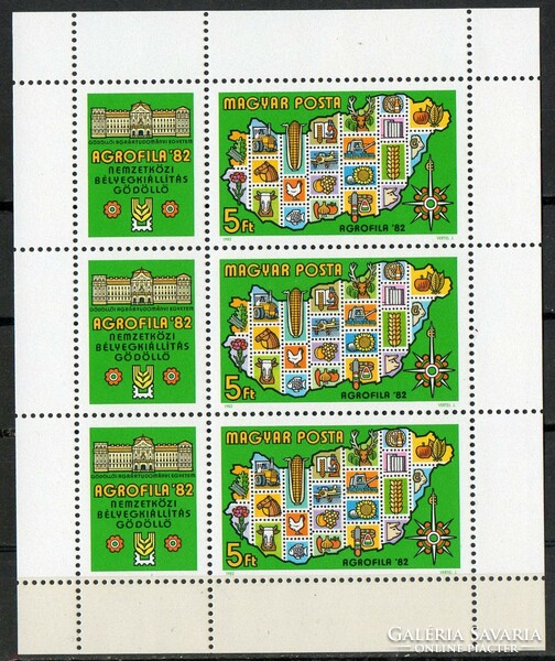 A - 035 Hungarian blocks, small strips: 1982 agrofila '82