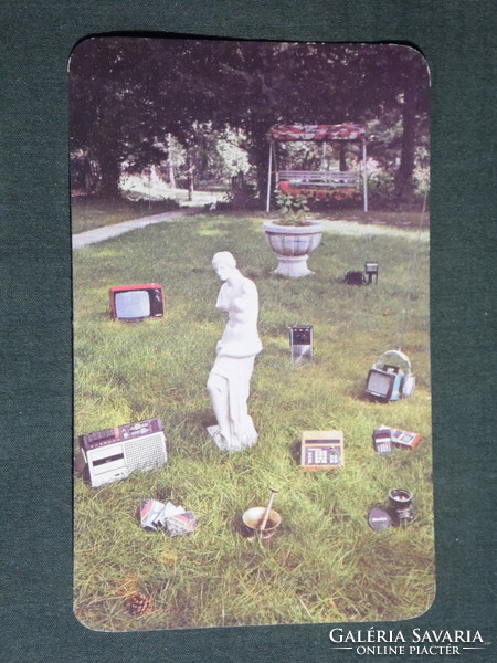 Kártyanaptár, BÁV bizományi áruház, műszaki termékek, televízió,rádió , 1983,   (4)