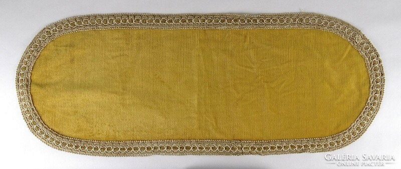 1Q070 old oval-shaped old gold microplush tablecloth nipp pad 28 x 74 cm