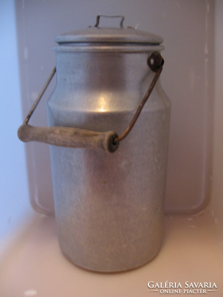 Old retro aluminum milk jug 3 l