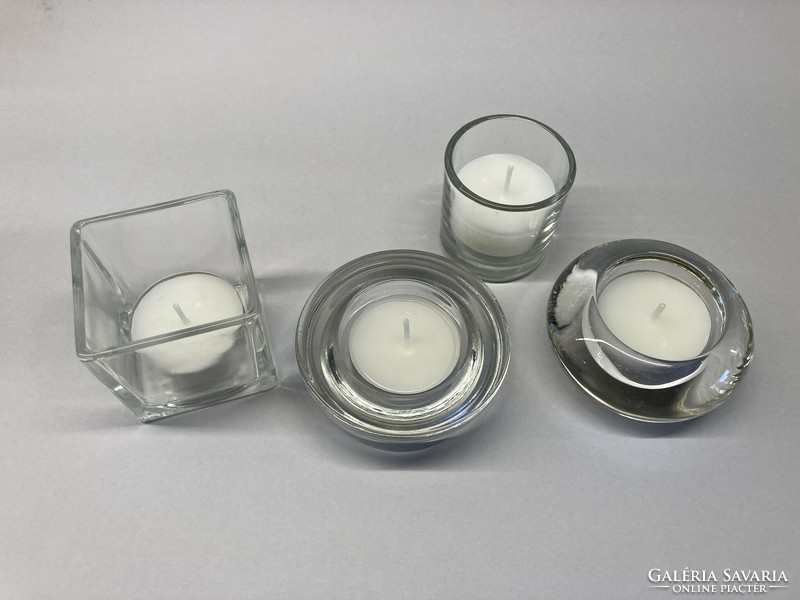 Small glass tealight holders