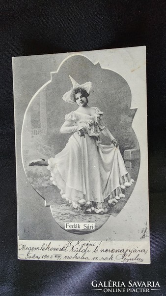 Approx. 1903 Zszassa Fedák Sári the diva prima donna Tokaj Aszú Hungarian Theater photo page image