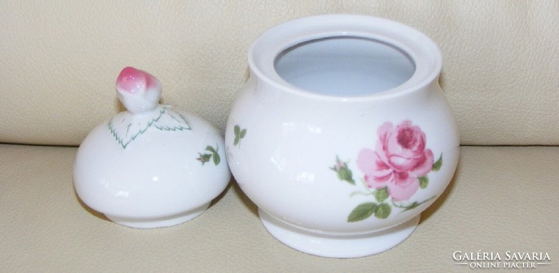 Bavaria sugar bowl with rose tongs