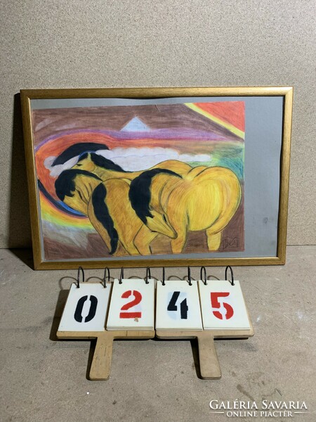 B. Zs. Oil with sign, painting on cardboard, 42 x 58 cm. 0245