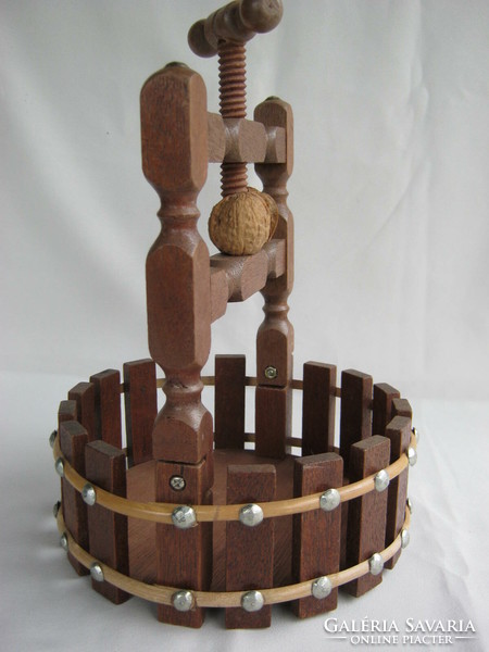 Nutcracker with wooden basket