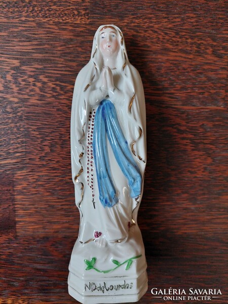 Szűz Mária porcelán 1900 ból 20 cm magas