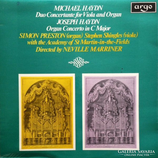 M. Haydn / j. Haydn -preston,shingles,marriner - duo concertante for viola and organ (lp)