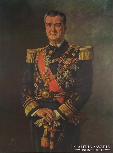 1P966 Vitéz Nagybányai Horthy Miklós portré nyomat 39 x 29.5 cm