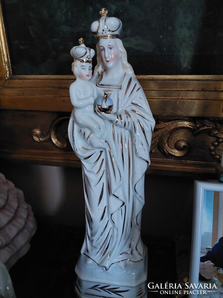 Virgin Mary porcelain from 1900, 32 cm high