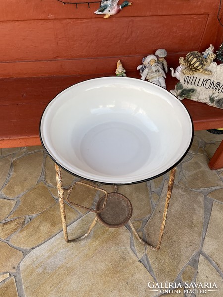 Metal basin holder set wash stand enamel basin collection set