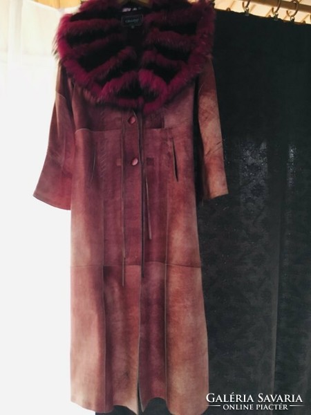 Exravagáns Rózsaszín, szőrmegalléros kabát - Cellito Exclusive By Erkan