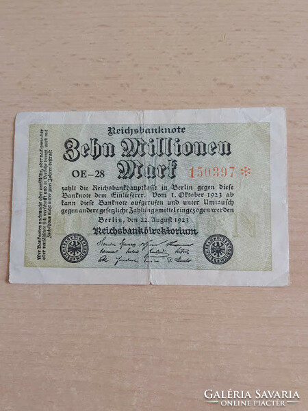 Germany 10 million marks 10 millionen marks 1923 oe-28