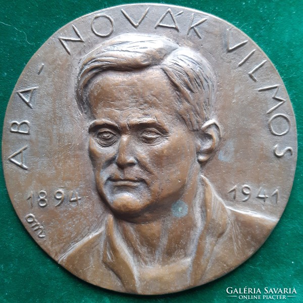 Mária Osváth: vilmos aba-novak, bronze medal, plaque, relief