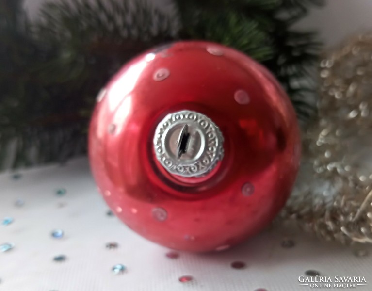 Retro Soproni gomba karácsonyfa dísz 5.5x7cm