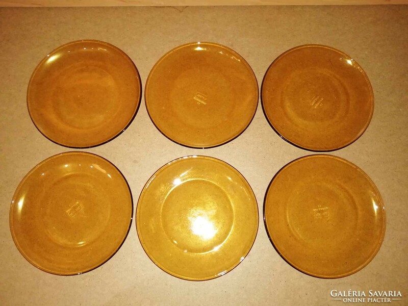 Rigopal üveg tányér készlet - 6 db egyben -átm. 20,5 cm (2p)
