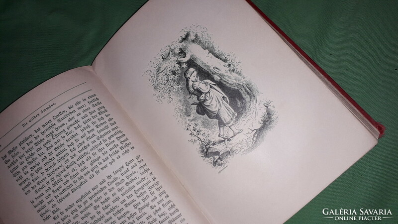 1895.H. C. Andersen teljes tündérmeséi képes német gótbetűs mese könyv a képek szerint  Abel& Müller