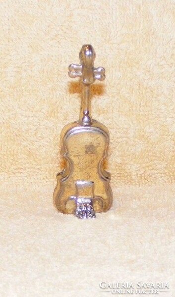 Réz miniatűr hegedű