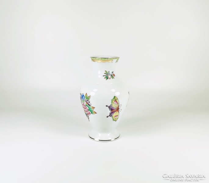 Herendi, viktória (vbo) patterned vase 16 cm., Flawless! (D008)