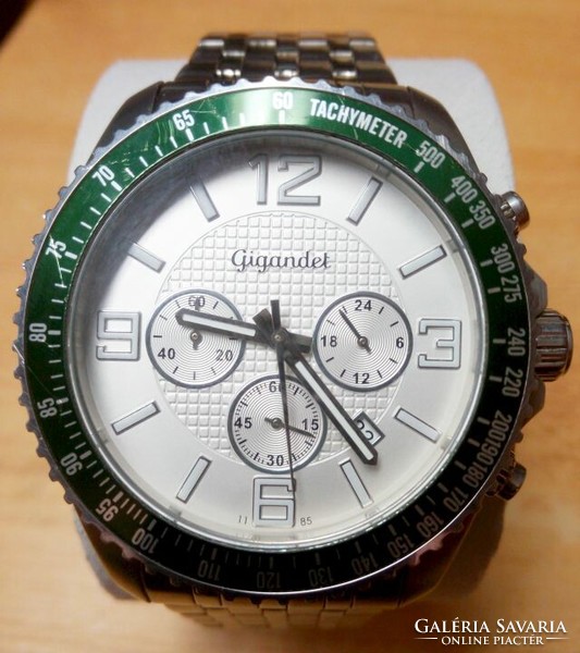 Gigandet chronograph race king quartz, large Swiss men's watch with calendar