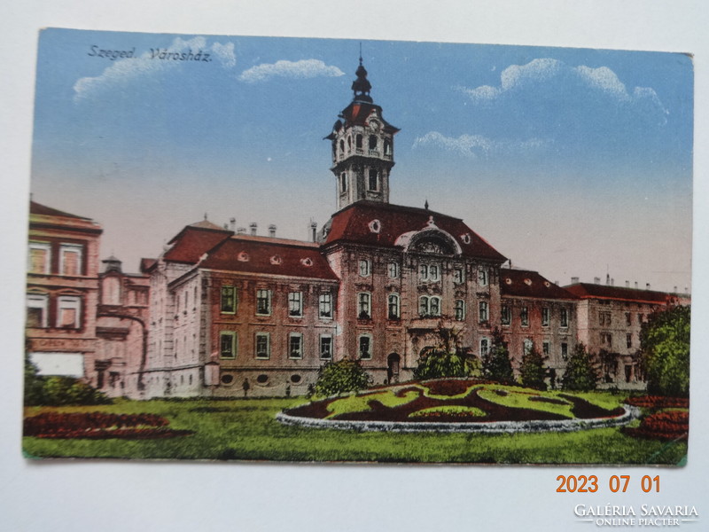 Old postcard: Szeged, town hall (1918)
