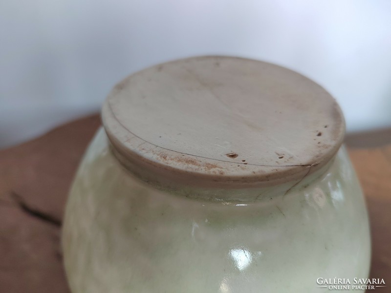 Antique Zsolnay slightly green jug marked 19th century