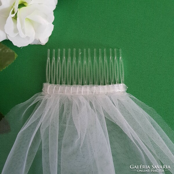 New Handmade 1 Layer 3D Floral Lace Edge Snow White 3 Meter Bridal Veil 94