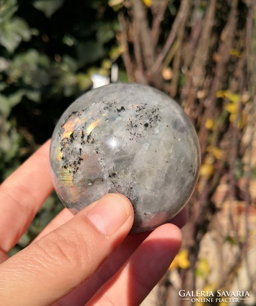 Large labradorite sphere, mineral crystal