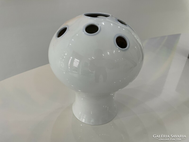 Herendi modern porcelán váza retro mid century Cs. Illés Irén terve