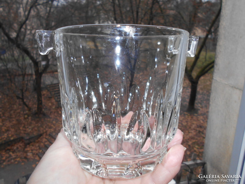 Thick glass ice cube holder 12 cm