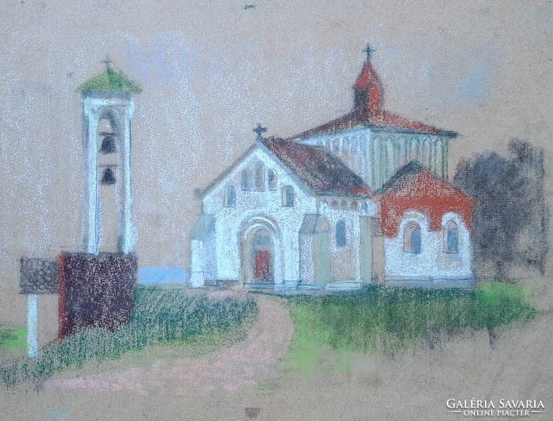 Church - old pastel